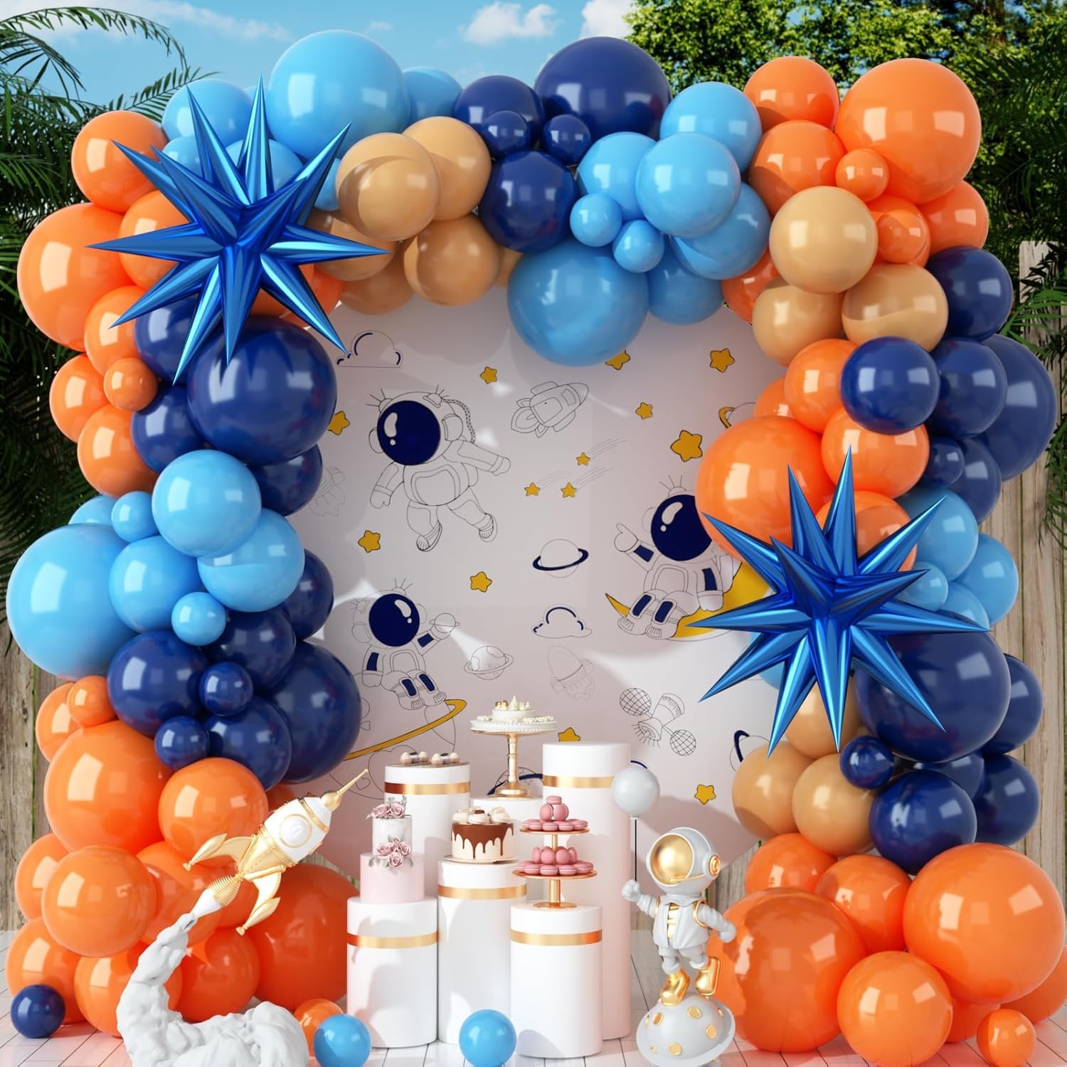 Orange Lighting Decor - Juego de globos de látex naranja
