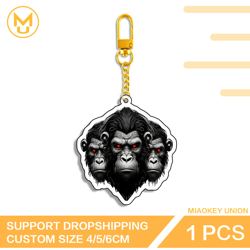 Union Lighting & Decor Collabs - Llavero con tres cabezas de chimpancé,