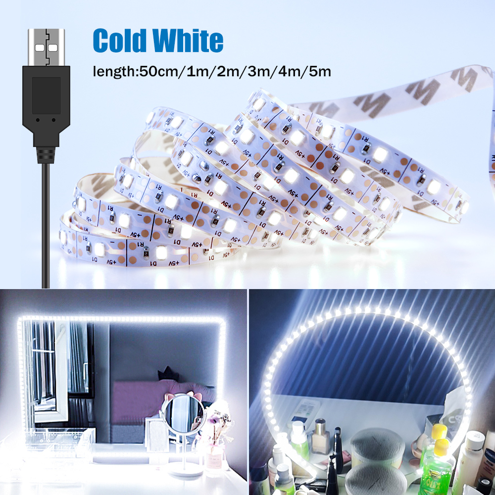 Lighting Bolt Decor - Tira de luces LED para espejo