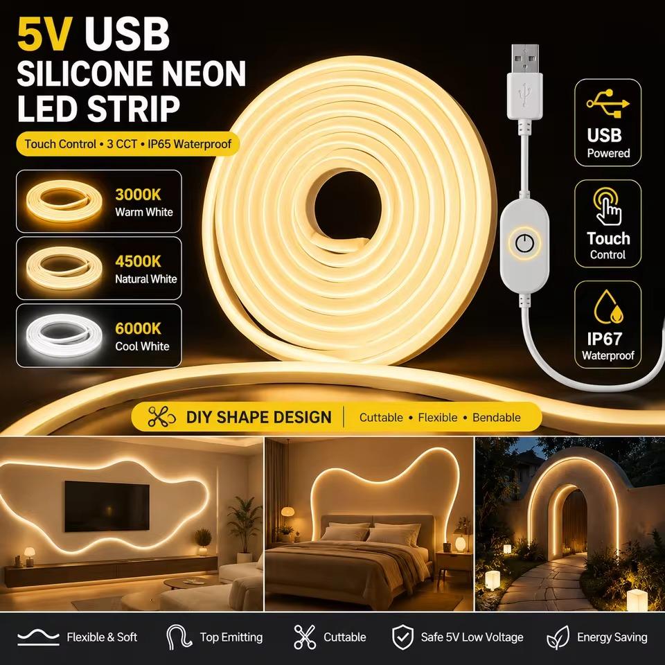 Tira de Luz LED USB de Silicon - Lighting Bolt Decor reseña y precio