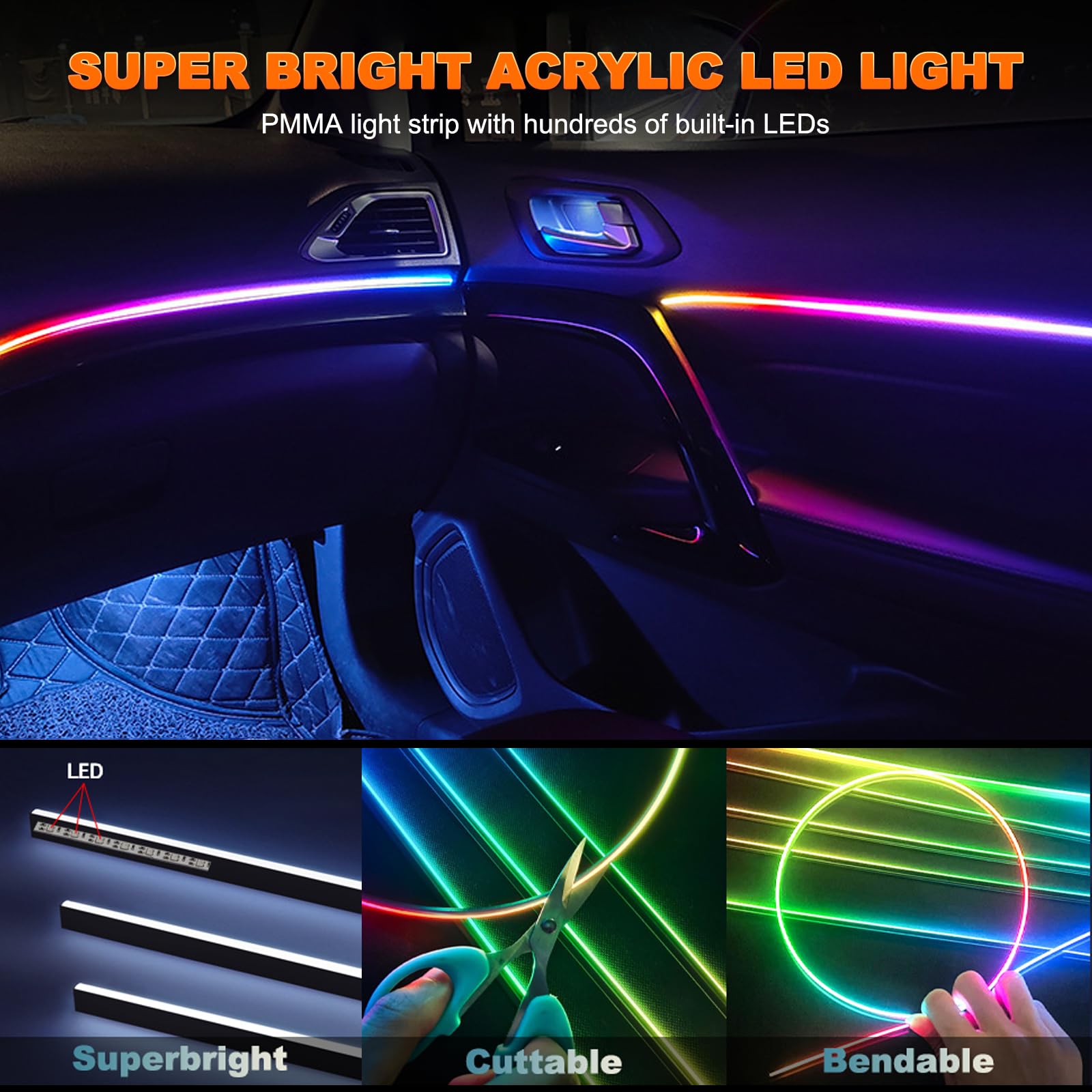 Tira de luces LED RGB para Int - Lighting Bolt Decor reseña y precio