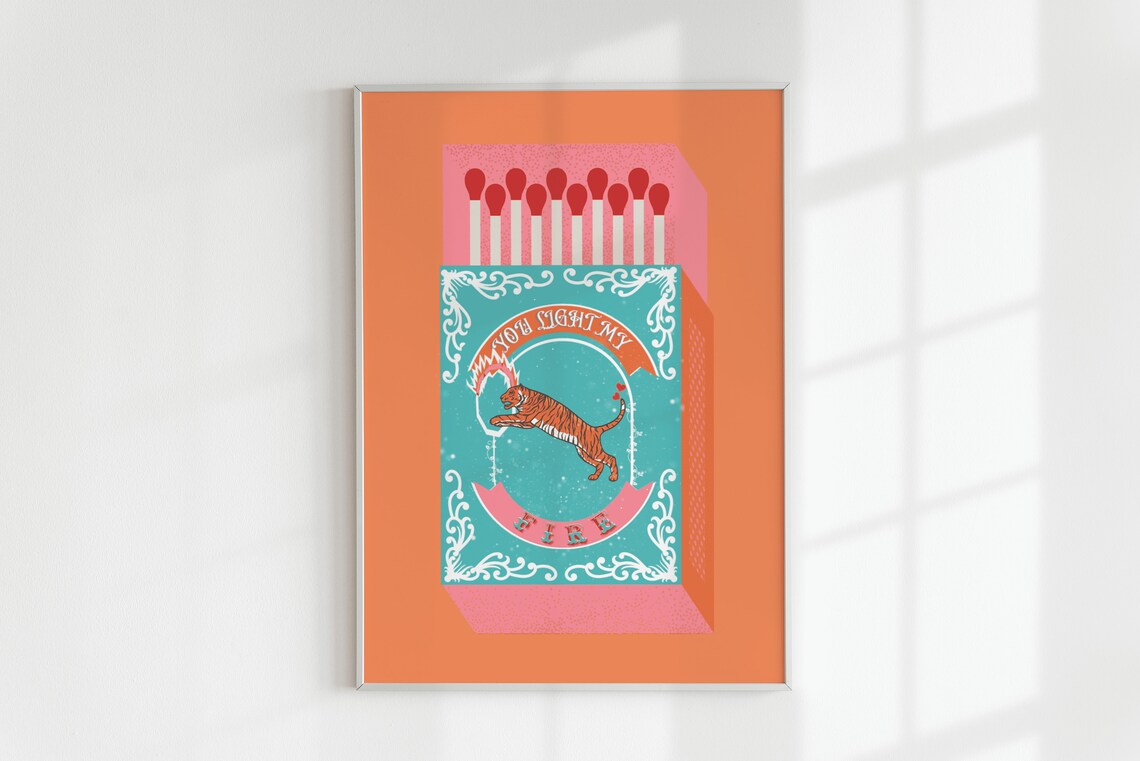 You Light My Fire Orange Match - Orange Lighting Decor reseña y precio
