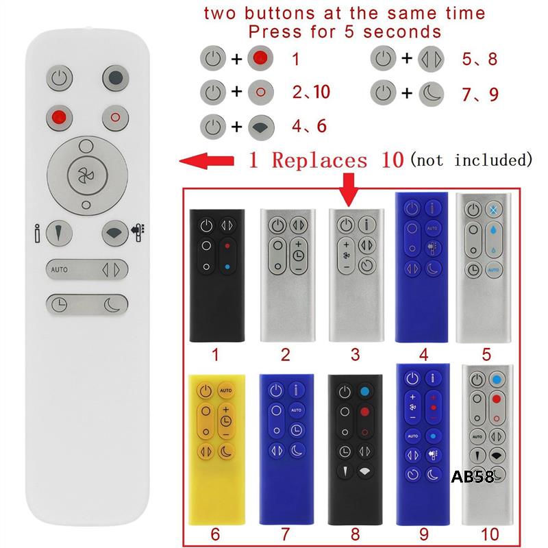 2X 10 en 1 Control remoto para - Dyson Fan Am07 reseña y precio