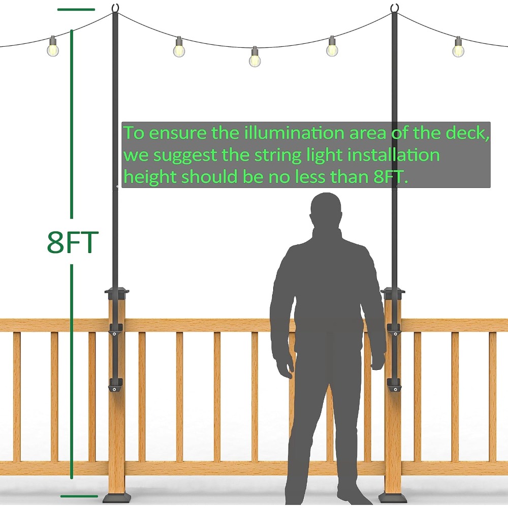 Paquete de 2 postes de luces d - String Light Outdoor reseña y precio