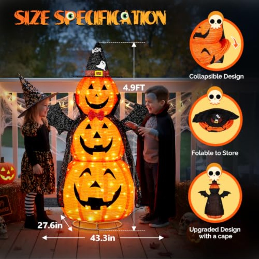 Decoraciones de Halloween para - Orange Lighting Decor reseña y precio