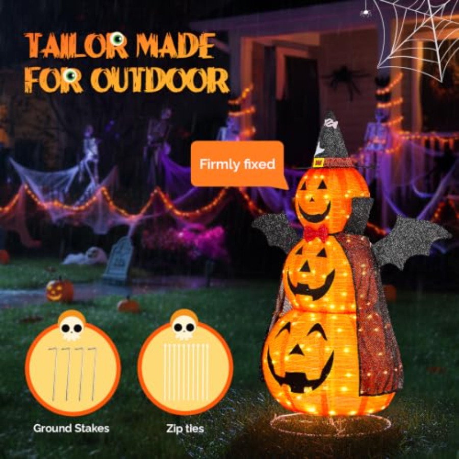 Decoraciones de Halloween para - Orange Lighting Decor reseña y precio