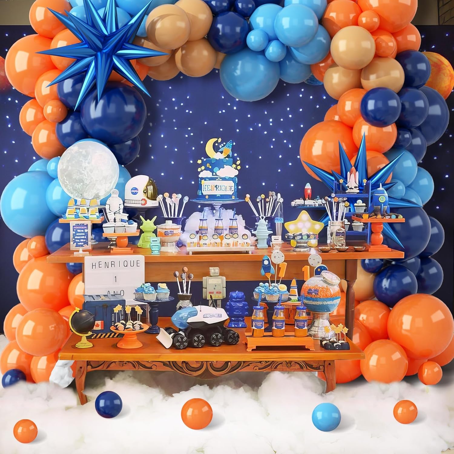 Juego de globos de látex naran - Orange Lighting Decor reseña y precio