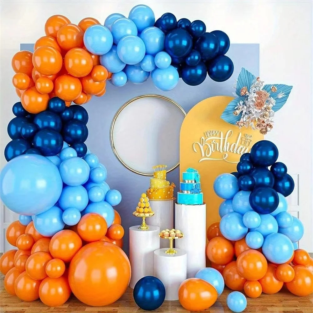 Kit de arco de globos azules d - Orange Lighting Decor reseña y precio