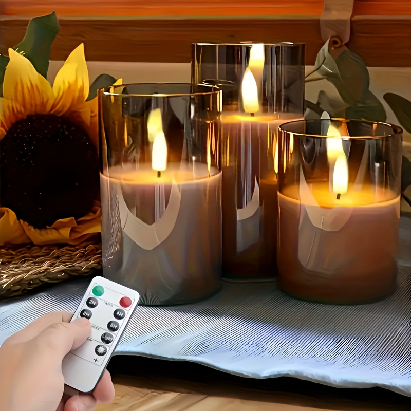 Paquete de 3 Velas Decorativas - Lighting Decor For Living Room reseña y precio