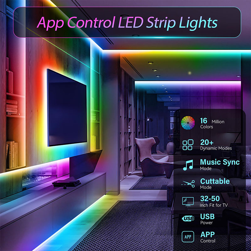 Tira de Luces LED RGB USB SMD3 - Lighting Bolt Decor reseña y precio