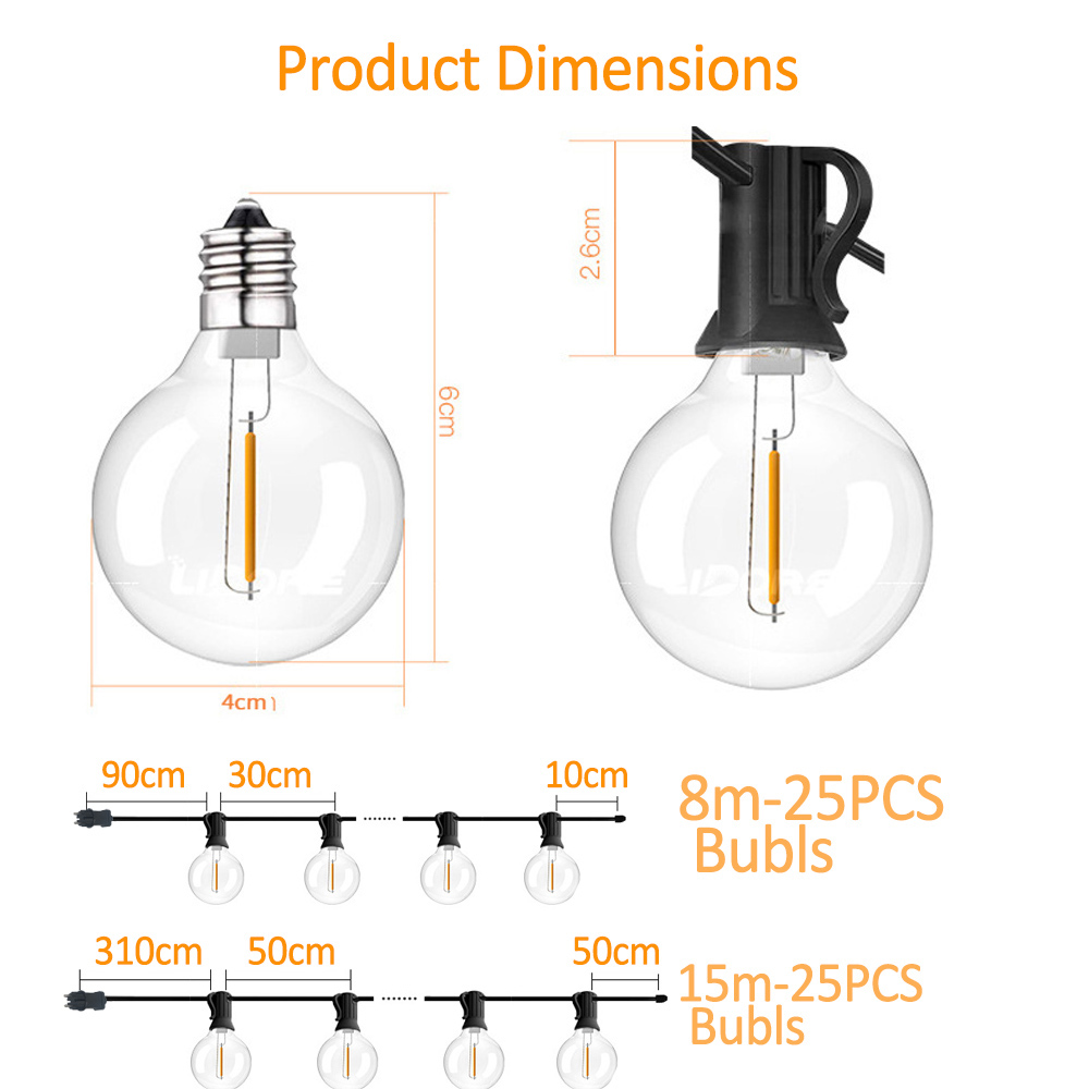 Guirnalda de Luces G40 de 8M/1 - String Light Outdoor reseña y precio