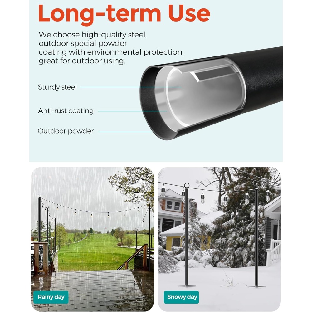 land·voi Paquete de 4 postes d - String Light Outdoor reseña y precio