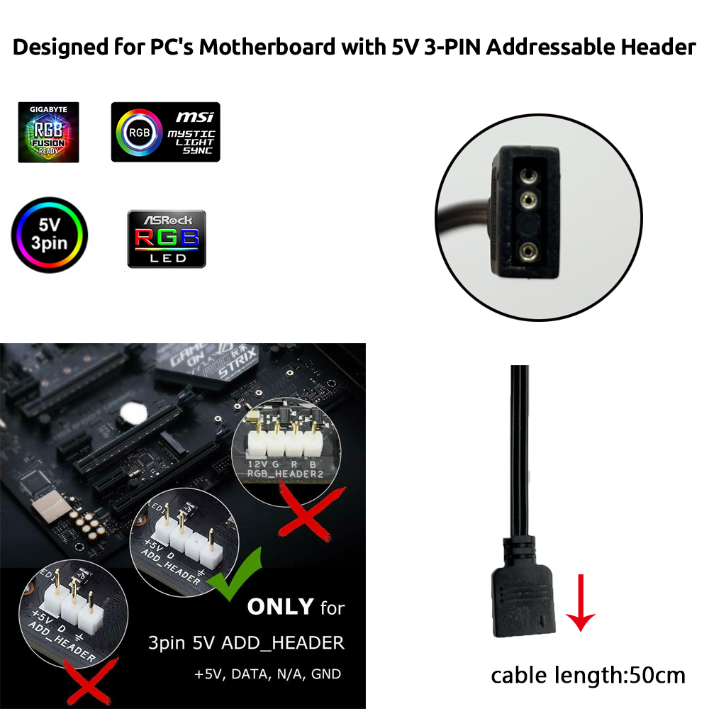 Conector ARGB de 3 Pines y 5V  - Lighting Bolt Decor reseña y precio