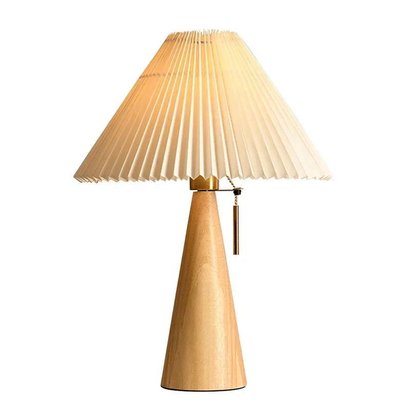 Lámpara de mesa plisada retro, - Decor Lighting Lamps reseña y precio
