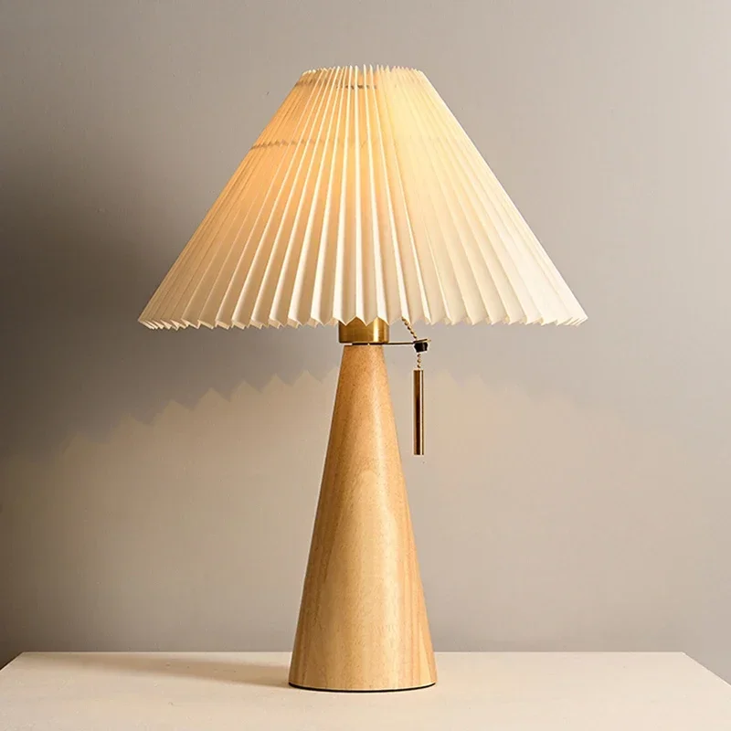 Lámpara de mesa plisada retro, - Decor Lighting Lamps reseña y precio