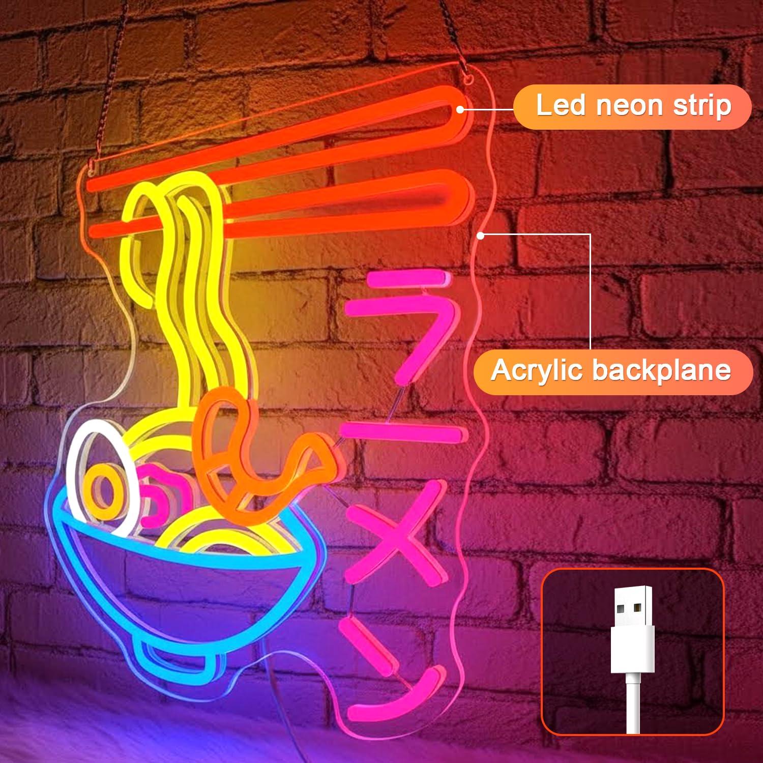 Letrero de Neón LED de Ramen,  - Lighting Decor In Room reseña y precio