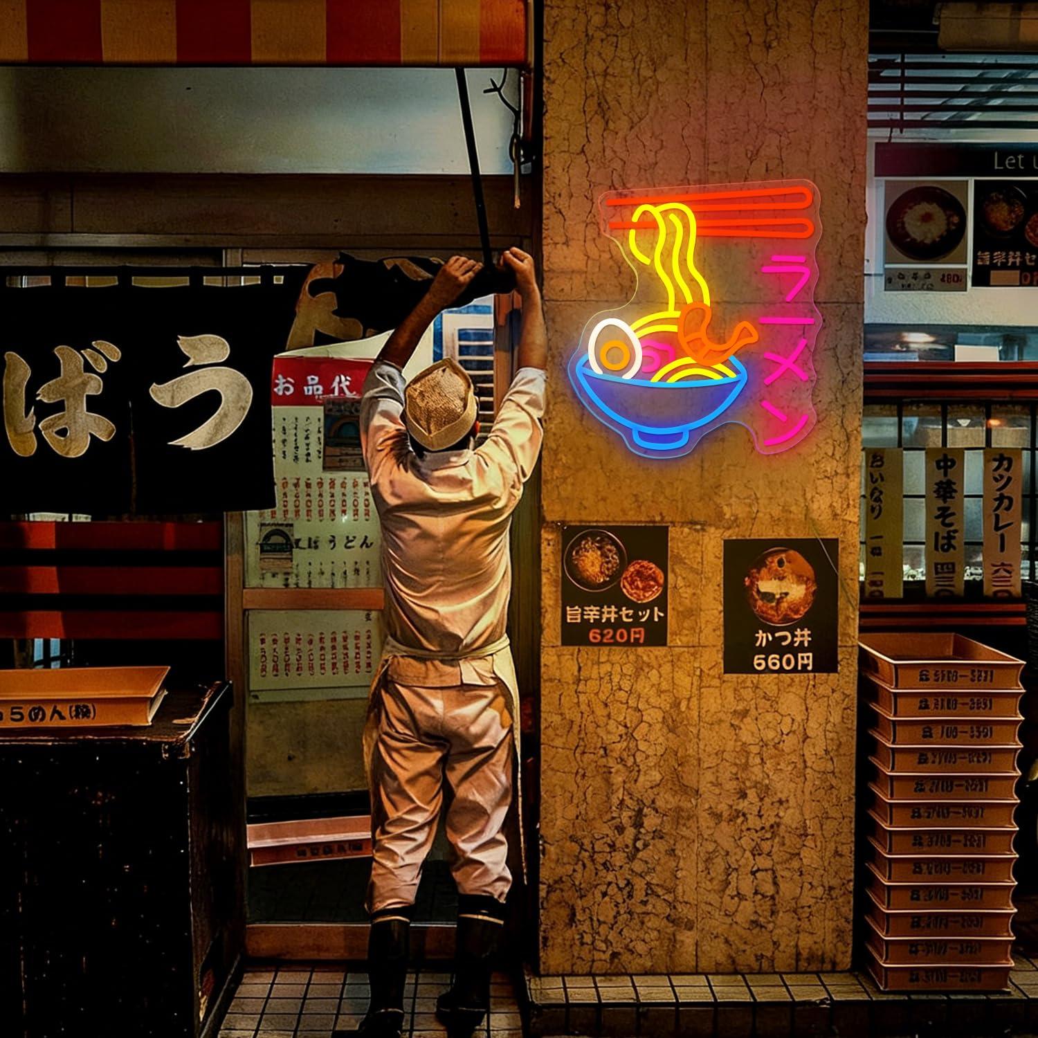 Letrero de Neón LED de Ramen,  - Lighting Decor In Room reseña y precio