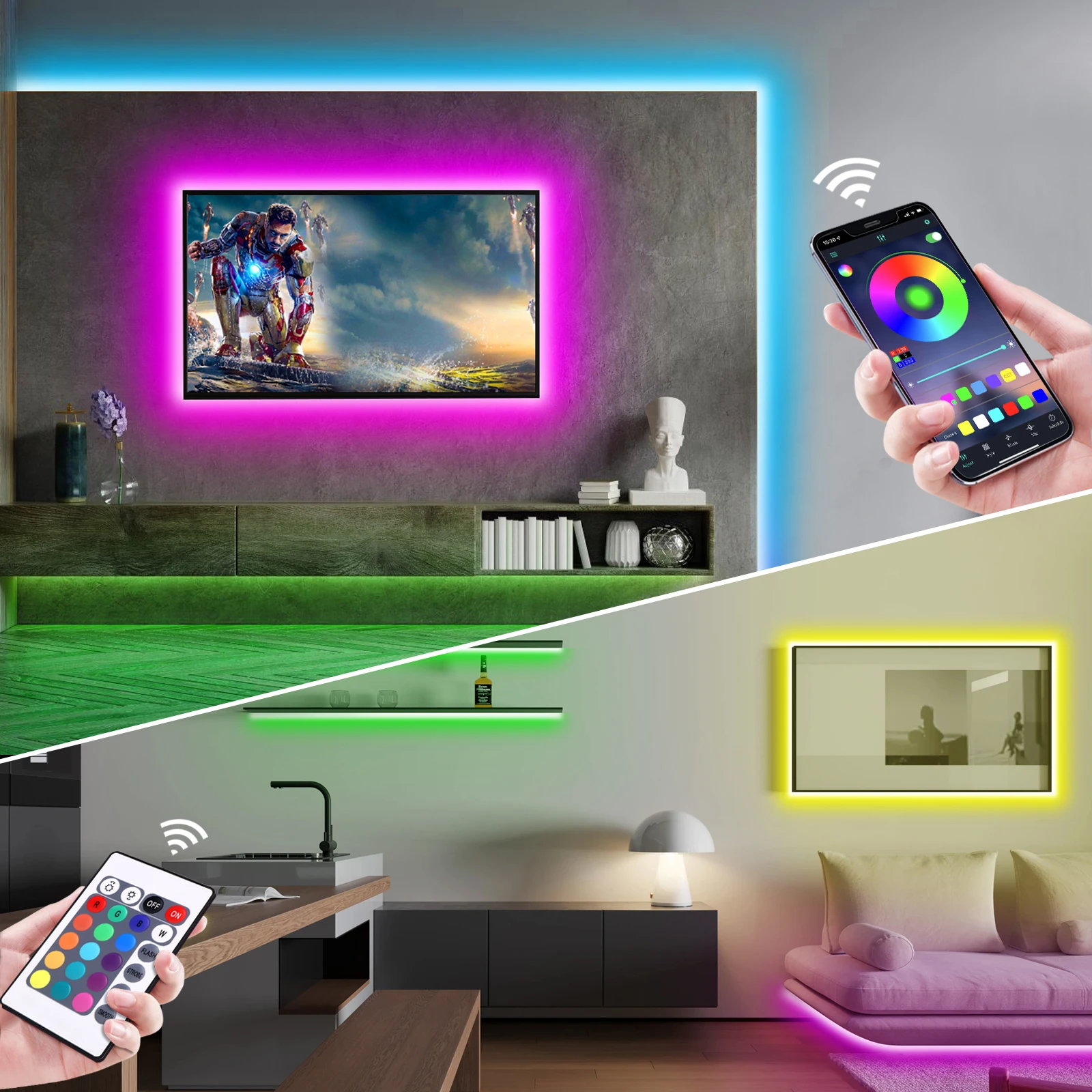 Tira de luces LED de neón RGB  - Lighting Decor In Room reseña y precio
